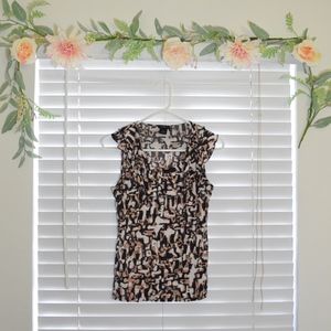 Ann Taylor – Animal Print Sleeveless Blouse